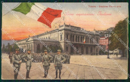 Trieste Città Stazione Militari PIEGHINA Cartolina QT3024 - Trieste