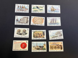 20-4-2024 (stamp) Mint - Tristan Da Cunha - History Set Of 12 (as Seen Front And Back) - Autres & Non Classés
