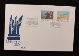 D)1990, FINLAND, FIRST DAY COVER, ISSUE, 350TH ANNIVERSARY OF THE UNIVERSITY OF HELSINKI, QUEEN CHRISTINA, FOUNDER, THE - Other & Unclassified