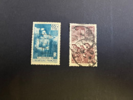20-4-2024 (stamp) 2 Used Stamp - FRANCE - Military (x 2) - Oblitérés