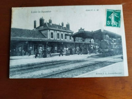 CPA  La Gare De Lons Le Saunier Jura 39  Animée Avec Le Train Superbe état - Lons Le Saunier