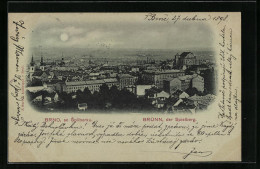 Mondschein-AK Brünn / Brno, Se Spilberku, Panorama  - Repubblica Ceca