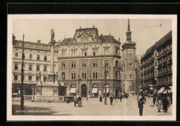 AK Brünn / Brno, Freiheitsplatz Mit Denkmal  - Repubblica Ceca