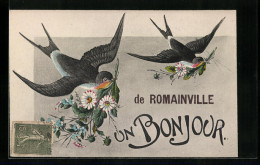 CPA Romainville, Un Bonjour  - Romainville