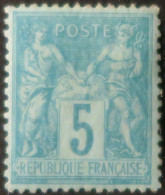 R1311/3013 - FRANCE - SAGE TYPE II N°75f Vert Sur Verdâtre NEUF** - LUXE - TRES BON CENTRAGE - 1876-1898 Sage (Type II)