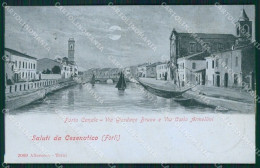 Forlì Cesenatico Porto Canale Chiaro Di Luna Alterocca 2069 Cartolina QT3343 - Forli