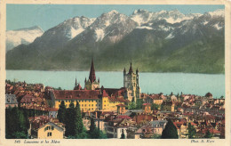 CPSM Lausanne Et Les Alpes-Timbre      L2865 - Lausanne