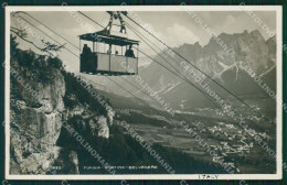 Belluno Cortina D'Ampezzo Funivia Foto Cartolina QT3751 - Belluno