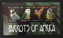Gambia - 2011 - Birds : Parrots - Yv 5072/75 - Perroquets & Tropicaux