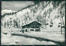 Aosta Gressoney La Trinitè Nevicata Foto FG Cartolina ZK6664 - Aosta