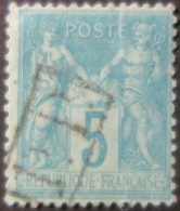 R1311/3017 - FRANCE - SAGE TYPE II N°75 OBLITERATION DU JOUR DE L'AN - PP Dans Un Rectangle - 1876-1898 Sage (Type II)