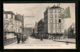 CPA Saint-Denis, Rue Du Chemin-de-Fer Et Rue Ernest-Renan  - Saint Denis