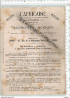 PO / BUVARD DOUBLE Format 14 ASSURANCE L'AFRICAINE ACCIDENT MILITAIRE GENDARMERIE - Bank & Versicherung