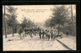 CPA Rosny-sous-Bois, Route De Paris, Le Retout Des Manoeuvres  - Rosny Sous Bois