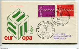 Italia FDC Venetia 1971 Europa  Viaggiata  Per L'Italia - FDC