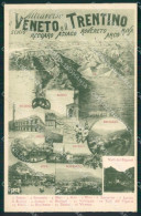 Trento Rovereto Mappa Cartolina QT4232 - Trento