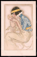 Artist Signed Illustratori L.A. Mauzan Lady Cupid Serie 2-4 Postcard VK7124 - Autres & Non Classés