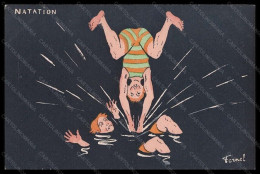 Artist Signed Illustratori Fernel Swimming Sport Natation Postcard VK6300 - Autres & Non Classés