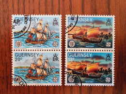 Guernsey Stamps Lot - CTO - Blocks Of 2 - 1982 - GG 241-42 - Guernsey