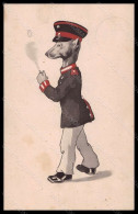 Artist Signed Max Reinitz ? Dressed Great Dane Dog Serie 1010 Postcard VK6250 - Autres & Non Classés