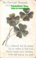 R432855 The Four Leaf Shamrock. An Emblem Of Good Luck. Its A Shamrock That Im S - Monde