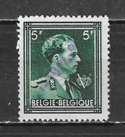 724P**  Leopold III Col Ouvert Surchargé -10% - Bonne Valeur - MNH** - LOOK!!!! - 1946 -10 %