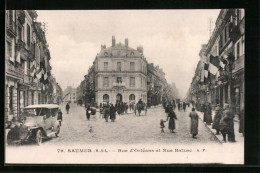 CPA Saumur, Rue D`Orleans Et Rue Balzac  - Saumur