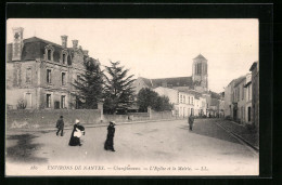 CPA Champtoceaux, L`Eglise Et La Mairie  - Champtoceaux