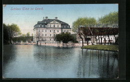 AK Gera, Schloss Tinz Vom Wasser Aus  - Gera