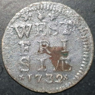 Provincial Dutch Netherlands West Friesland Frisiae 2 Stuiver 1732 Silver - Provincial Coinage