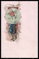 Artist Signed Illustratori Lady Art Nouveau Circus Postcard VK5517 - Autres & Non Classés