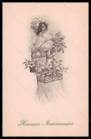 Artist Signed Lady Flowers Viennoise MM Vienne Serie 276 Postcard VK5674 - Otros & Sin Clasificación