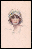 Artist Signed Bompard Fashion Glamour Lady Mode Serie 914-4 Postcard VK6416 - Sonstige & Ohne Zuordnung