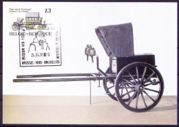 Belgium 1989 Maxi Card, Mailcoach And Post Chaise, Carriages, Postal Services (A) - 1981-1990
