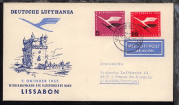 Lufthansa-Erstflug-Bf. Hamburg-Lissabon 2.10.1955 - Sonstige & Ohne Zuordnung