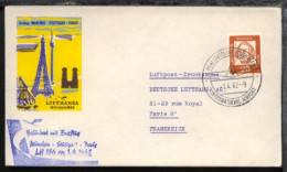 Lufthansa-Erstflug-Bf. Stuttgart-Paris 1.4.1962 - Sonstige & Ohne Zuordnung