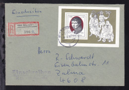 200. Geburtstag Heinrich Von Kleist Block Auf R-Brief Ab Bitterfeld Nach Zahna - Other & Unclassified