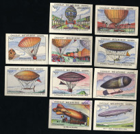 Meurisse - Ca 1930 - 10 - Aéronautique, Aeronautics, Balloon, Zeppelin - Serie (2 Missing) - Otros & Sin Clasificación