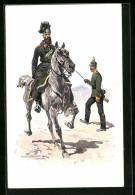 Künstler-AK Anton Hoffmann - München: Soldaten Der K. B. Gendarmerie In Der Reitschule, 1873  - Hoffmann, Anton - Munich