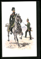 Künstler-AK Anton Hoffmann - München: Soldat Mit Pickelhaube Der K. B. Gendarmerie Nebst Kamerad Auf Dem Pferd, 1873  - Hoffmann, Anton - Munich