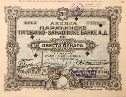II: Actions Des Banques Yougoslaves 1923 - Banque & Assurance