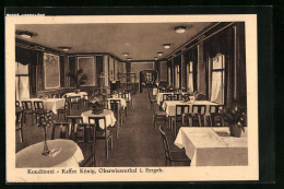 AK Oberwiesenthal I. Erzgeb., Café Und Konditorei König, Innenansicht  - Oberwiesenthal