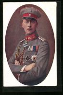 AK Kronprinz Wilhelm Von Preussen Mit Verschränkten Armen  - Royal Families