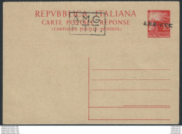 1948 Trieste A Lire 20 Cartolina Postale Filagrano N. C8BaR - Entiers Postaux