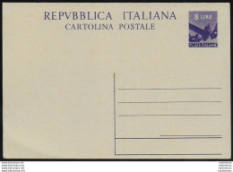 1947 Italia Cartolina Postale Lire 8 Fil. N. C134 - Stamped Stationery