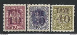 1918-19 Trentino Alto-Adige, TAXE  BZ3/24  BZ3/28  BZ3/29  3 Valori - Altri & Non Classificati