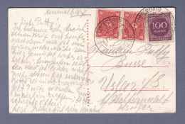 Weimar INFLA AK Postkarte - SST - Herrenalb (Schwarzwald) 17.7.23 --> Uslar (CG13110-241) - Cartas & Documentos