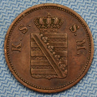 Sachsen / Saxony • 2 Pfennige 1861 B • Johann • High Grade • Saxe • [24-634] - Kleine Munten & Andere Onderverdelingen