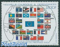 New Caledonia 1987 Pacific Commission 1v, Mint NH, History - Flags - Ungebraucht