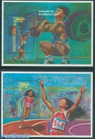 Nevis 1992 Olympic Games 2 S/s, Mint NH, Sport - Athletics - Olympic Games - Weightlifting - Athletics